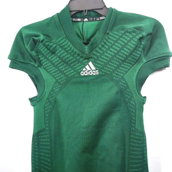 New Adidas Techfit Shockweb Jersey Men's Football Compression Dark Green - Picture 4 of 9